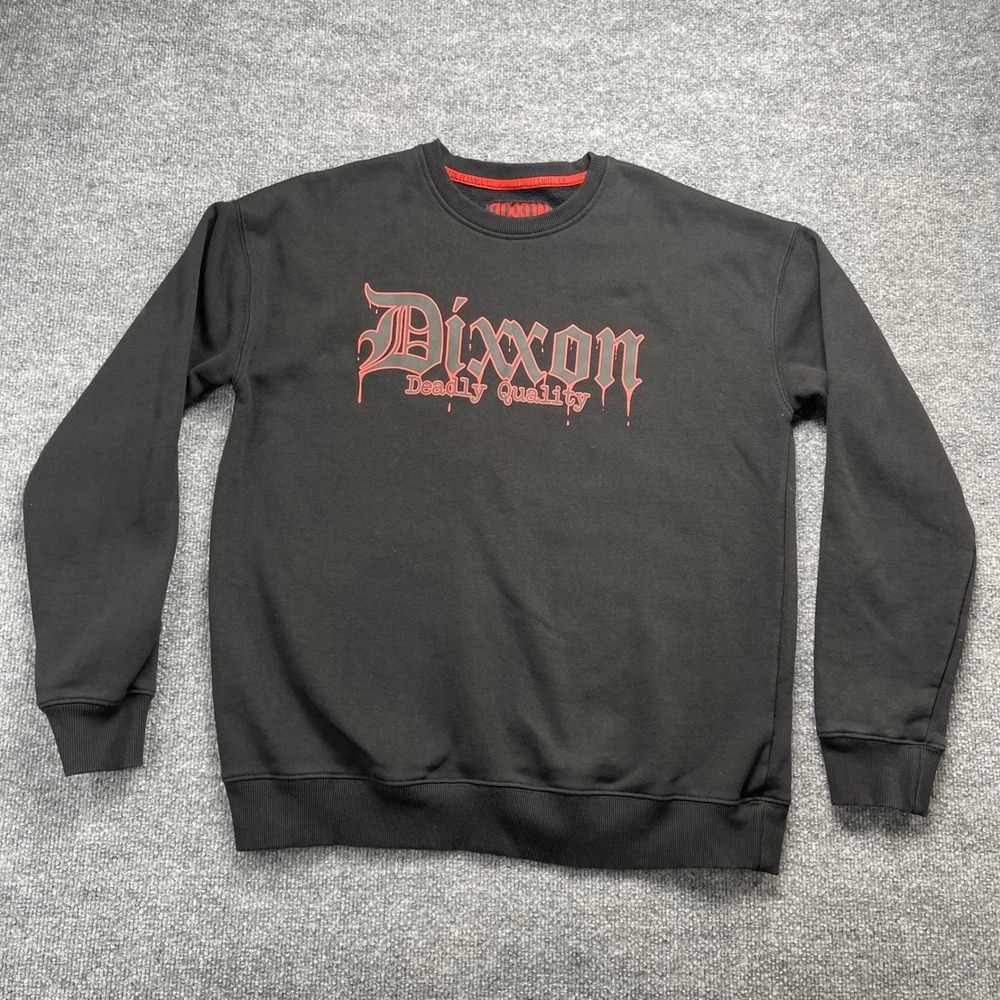 Dixxon Flannel Co Mens XL Black Deadly Quality Fleece Crewneck Sweatshirt